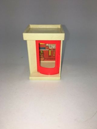 Vintage Fisher Price Little People Phone Booth With Decal Replacement Part 1973