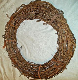 Muscadine Grapevine Wreath 16 " Crafts Usa Made Christmas Holiday Art Euc Vintage