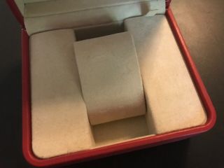 Vintage Omega Display Box Only Seamaster/Speedmaster/Dynamic Red Faux Leather 3