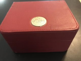Vintage Omega Display Box Only Seamaster/Speedmaster/Dynamic Red Faux Leather 5