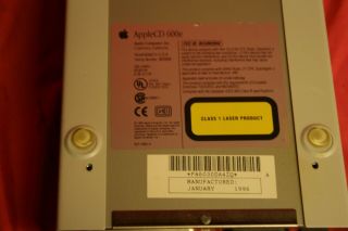 AppleCD 600e Quad Speed External Apple CD - Rom Drive & SCSI Cable 4
