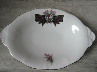 Old Vintage Porcelain Royal Grafton Macdonald Tartan Oval Dish
