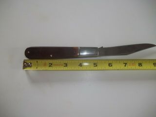 Vintage 1970 ' s Camillus Single Blade Large Barlow style Folding Knife 9 – USA 4