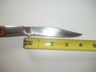 Vintage 1970 ' s Camillus Single Blade Large Barlow style Folding Knife 9 – USA 5