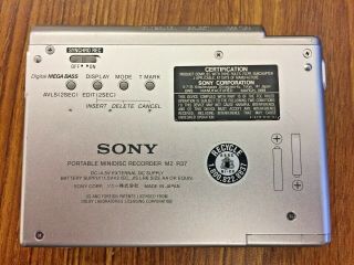 Sony Minidisc MZ - R37.  Vintage No DISPLAY.  only 2