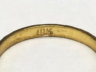 Vintage 10K Yellow Gold Fancy Design Band Baby / Child Ring Size 0.  5 5