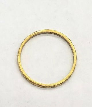 Vintage 10K Yellow Gold Fancy Design Band Baby / Child Ring Size 0.  5 7