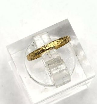 Vintage 10K Yellow Gold Fancy Design Band Baby / Child Ring Size 0.  5 8