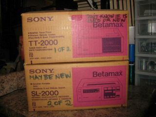 Sony Betamax Sl - 2000 Recorder & Tt - 2000 Tuner Unit