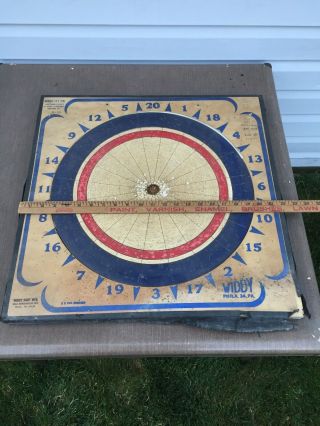 Vintage Widdy Dart Board 22 " X 22 "