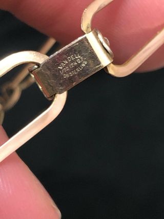 Vintage Van Dell 1/20 12K Gold Filled on Sterling Silver Flower Link Bracelet 2