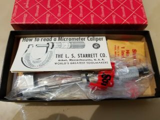 Vintage Starrett Micrometer Caliper