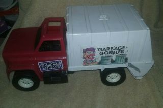 Vintage Workingarbage Gobbler Toy Truck 1970 (processed Plastics) Red & White