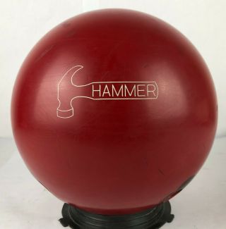Vintage 15lb 10oz Hammer Fab Bowling Ball Urethane Red Maroon