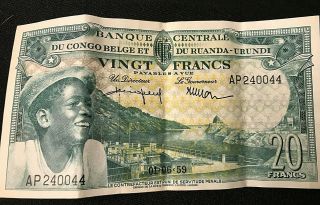 Vintage Congo Ruanda 1950 
