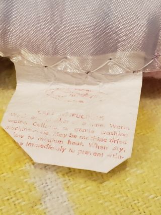 Vintage Baby Blanket Plaid Thermal Pastel Acrylic Satin Trim 36x50 Chatham USA 6