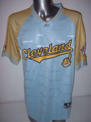Cleveland Indians Vintage Jersey Shirt Adult Medium Baseball Mlb Top Urban