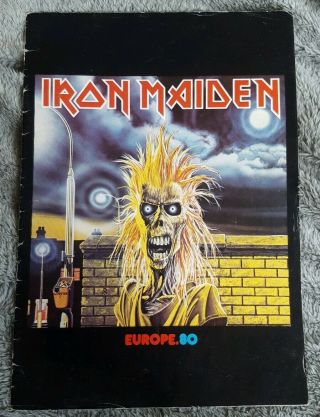 Iron Maiden Official Vintage Tour Programme.  First Tour Europe 1980