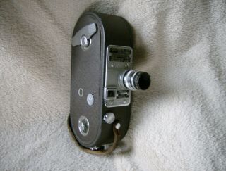 Vintage Movie Camera 16 Millimeter With Leather Case Keystone Mfg.  Co.  Boston