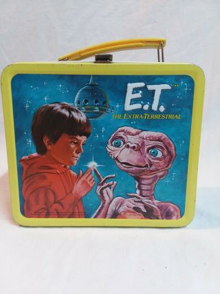 Vintage E.  T.  The Extra Terrestrial Metal Lunch Box 1982