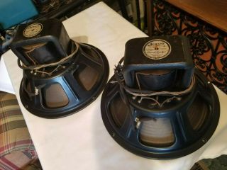 Pair Jensen A12 Field Coil Speakers 8 Ohm 5k 250k 3