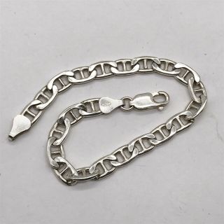 Vintage Solid Silver Sterling Curb Link Fancy Ladies Bangle Bracelet