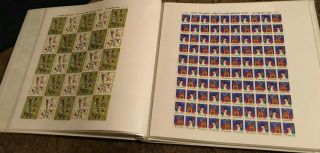 Album FULL of sheets of Vintage Christmas Seals Stamps 1950 ' s - 1970 ' s 4