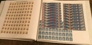 Album FULL of sheets of Vintage Christmas Seals Stamps 1950 ' s - 1970 ' s 7
