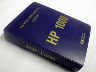 Hp 1000 Quick Reference Guide In Binder - 1983 - Ships Worldwide