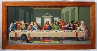 Vintage Last Supper Paint By Numbers Jesus Da Vinci 1960 