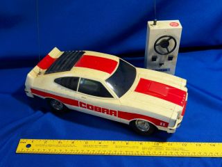 Latrax Red Ford Mustang Cobra Ii Rc Radio Remote Control Car Vtg Toy 1970s 12 "