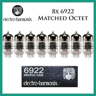 8x Electro Harmonix 6922 / 6dj8 | Matched Octet / Eight Tubes | Eh