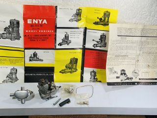 Vintage Mrc Enya 09 - 111 Tv Model Plane Engine Airplane R/c Tatone Exhaust