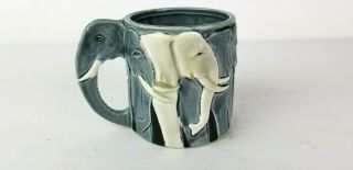Otagiri Vintage Elephant Coffee Mug Tea Cup Tom Taylor Designer Blue Gray Japan
