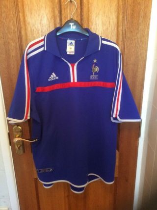 Vintage Adidas France Football Shirt Jersey 2000/2002 Size Xl