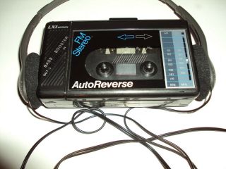 Vintage Lxi Series Walkman Model Am/fm Autoreverse Cassette Player W/ Headphones