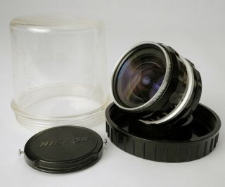 Vintage 1960s Nikon Nikkor - H Auto 2.  8cm 28mm 3.  5 Nippon Kogaku Japan Non Ai Lens