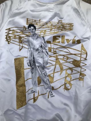 Vintage 70s - 80s DIAMOND DUST Satin Snap Up Jacket Elvis Presley Coat XL USA Made 3