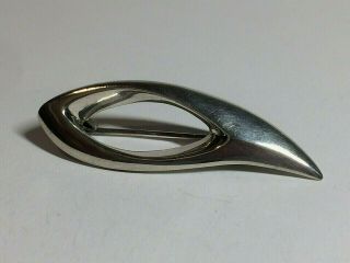 Vintage 925,  Sterling Silver Modernist Brooch/pin,  9.  73,  Grams,