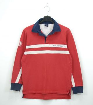 Boys Polo Sport Ralph Lauren Vintage Rugby Shirt Size M Age 10/12