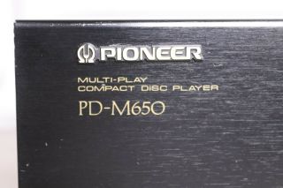 Vintage Pioneer PD - M650 Compact 6 Disc CD Player/Changer Great 3