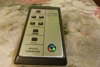 Vintage Zenith Space Command W/ Zoom & Mute Tv Remote Control - - Vg