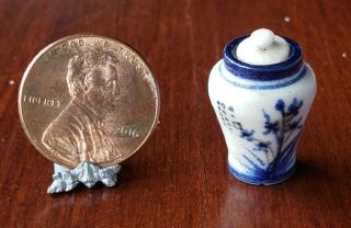 James Clark Artisan Pottery Asian Vase Handcrafted Miniature Dollhouse Vintage