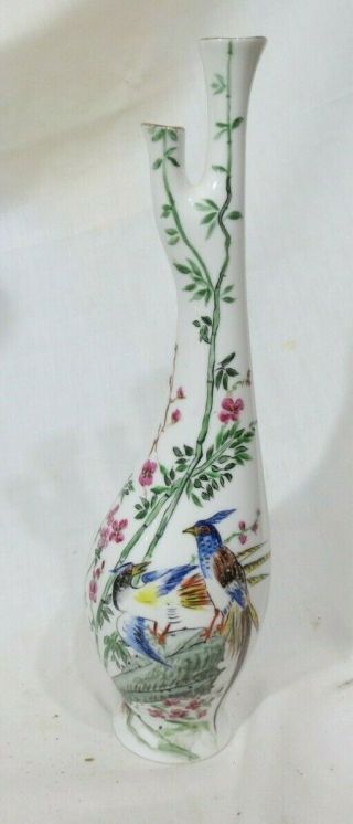 Vintage Verbano Ceramic Double Bud Vase,  Hand Painted,  Made In Italy.