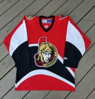 Ottawa Senators CCM Vintage NHL Hockey Jersey Size Medium Mens Canada Sewn 3