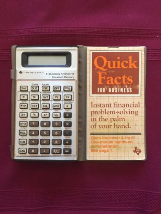 Texas Instruments Ti Business Analyst - Ii 2 Constant Memory Calculator Vintage