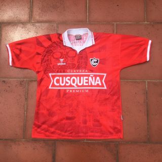 Vintage Cienciano (peru) Home Football Shirt 2003 Walon Aztec Pattern No8 Mens L