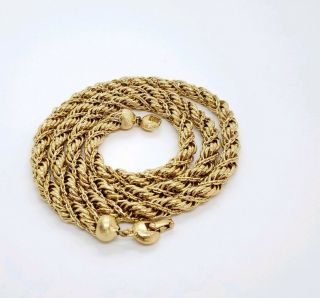 Vintage Gold Tone Monet Necklace With Bow Clasp