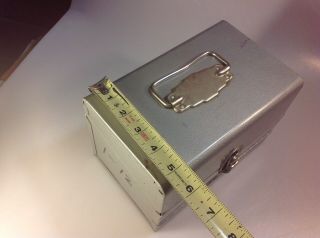 Vintage Metal 8mm Movie Film Storage Box W/ 12 Metal Reel Cans / Containers 4