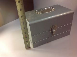 Vintage Metal 8mm Movie Film Storage Box W/ 12 Metal Reel Cans / Containers 5